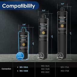 Sistema di Filtrazione Acqua da Sottolavello FILTRO 2MF con contalitri - Vista 5