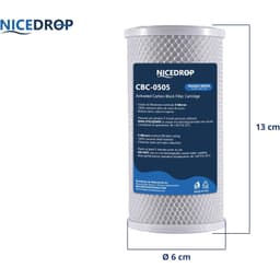 NICEDROP Filtro in Linea Ultrafiltrazione 10" Carbone e Membrana Cava 0,1 Micron-3PZ - Vista 5