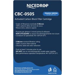 NICEDROP Filtro in Linea Ultrafiltrazione 10" Carbone e Membrana Cava 0,1 Micron-6PZ - Vista 4