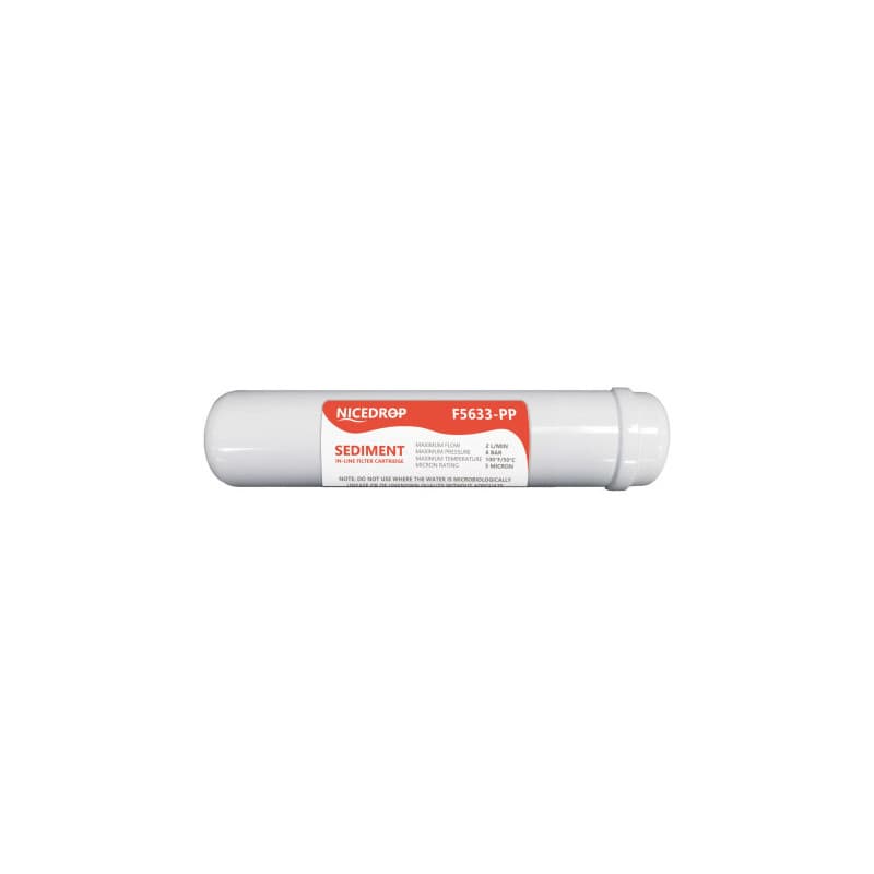NICEDROP Filtro in Linea 12" per Osmosi Inversa – Sedimenti 1/4"