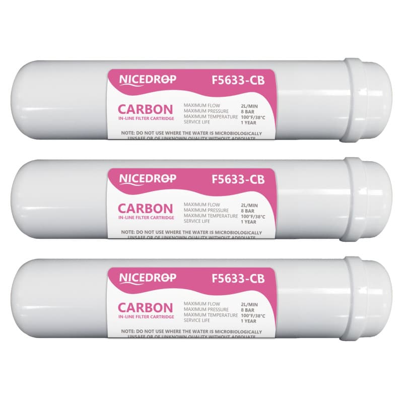 NICEDROP Filtro in Linea 12" Carbon Block 3PZ