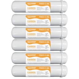 NICEDROP Filtri in Linea per Impianti ad Osmosi Argentizzato Batteriostatico -6PZ - Vista 1