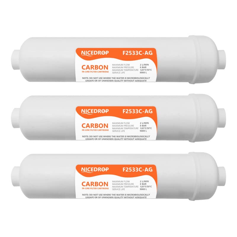 NICEDROP-Filtro in linea 10" Carbone Attivo + Ag 3PZ