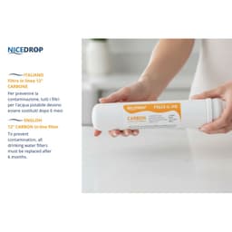 NICEDROP Filtri in Linea per Impianti ad Osmosi Argentizzato Batteriostatico - Vista 10