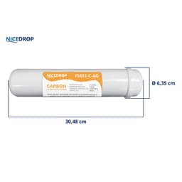 NICEDROP Filtri in Linea per Impianti ad Osmosi Argentizzato Batteriostatico - Vista 11