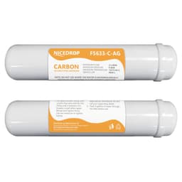 NICEDROP Filtri in Linea per Impianti ad Osmosi Argentizzato Batteriostatico -2PZ - Vista 1