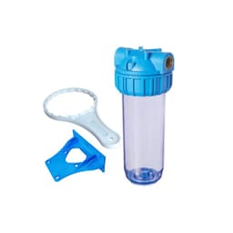 Contenitore tazza porta filtro 10" trasparente ottonata - Vista 1