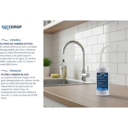 NICEDROP Carbon Block CTO 5 Pollici - 5 Micron - Vista 4
