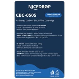 NICEDROP Carbon Block CTO 5 Pollici - 5 Micron 3PZ - Vista 7
