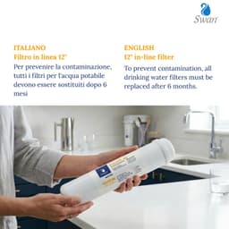 Scatola 6 filtri in linea Swan 12" carbone + Ag - Vista 5
