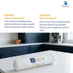 Scatola 6 filtri in linea Swan 12" carbone + Ag - Vista 6