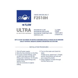 Filtro Swan in linea 10" ultrafiltrazione - Vista 2