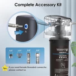 Waterdrop 10UA Filtro Acqua Sistema, depuratore acqua domestico per sotto bancone - Vista 4