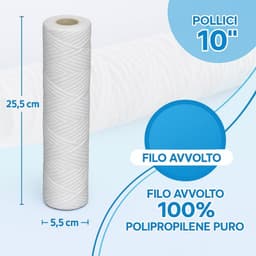 Cartuccia Filtro 10 Pollici 1 Micron in Filo - Vista 2