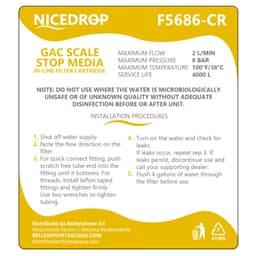 NICEDROP Filtro in Linea 12" Carbone + Resine 6PZ - Vista 3