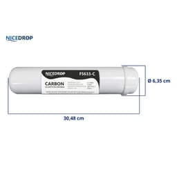 NICEDROP Filtro a Carbone in Linea 12" Pollici Carbon - Vista 11