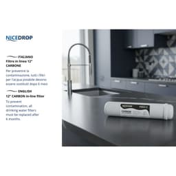 NICEDROP Filtro a Carbone in Linea 12" Pollici Carbon - Vista 12