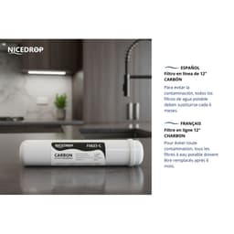 NICEDROP Filtro a Carbone in Linea 12" Pollici Carbon - Vista 13
