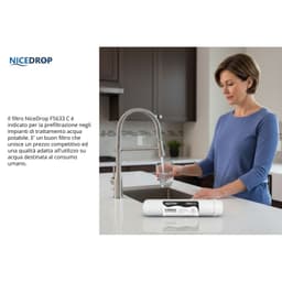 NICEDROP Filtro a Carbone in Linea 12" Pollici Carbon - Vista 14