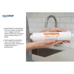 NICEDROP-Filtro in linea 10" Carbone Attivo + Ag 2PZ - Vista 10