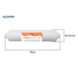 NICEDROP-Filtro in linea 10" Carbone Attivo + Ag 3PZ - Vista 7