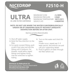NICEDROP Filtro in Linea Ultrafiltrazione 10" Carbone e Membrana Cava 0,1 Micron - Vista 6