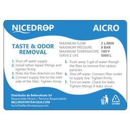 NICEDROP Filtro in Linea per Impianti ad Osmosi-6PZ - Vista 7