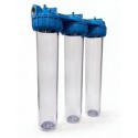 Batteria tris contenitore tazza porta filtro 20" - Vista 4