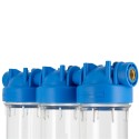 Batteria tris porta filtro 10"  trasparente - Vista 5