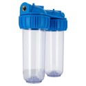Batteria twin contenitore tazza porta filtro 10" - Vista 2