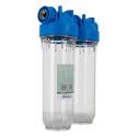 Batteria twin porta filtro 10"  trasparente-trasparente - Vista 3