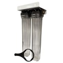 Batteria twin porta filtro 20"  trasparente - Vista 2