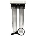 Batteria twin porta filtro 20"  trasparente - Vista 1