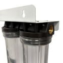 Batteria twin porta filtro 20"  trasparente - Vista 6