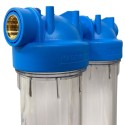 Batteria twin porta filtro 20"  trasparente-trasparente - Vista 2