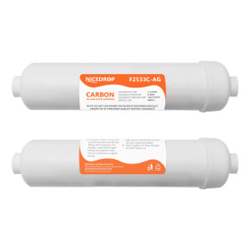 NICEDROP-Filtro in linea 10" Carbone Attivo + Ag 2PZ
