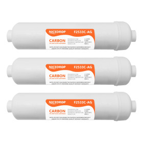 NICEDROP-Filtro in linea 10" Carbone Attivo + Ag 3PZ
