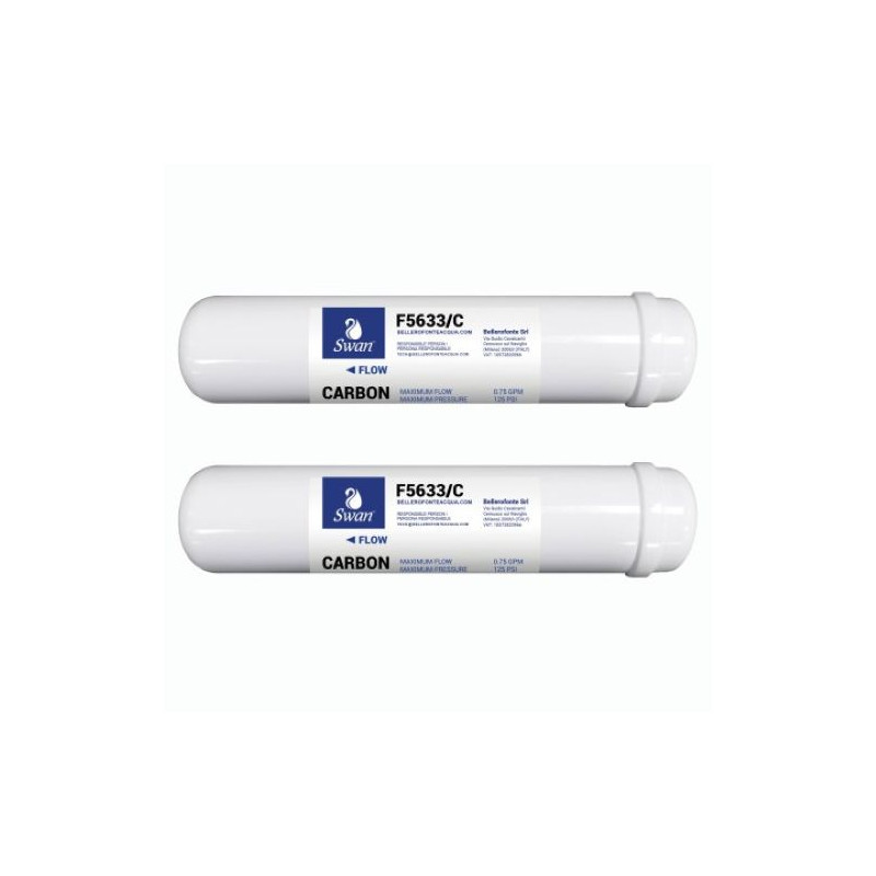 Scatola 2 filtri in linea Swan carbone - F5633C