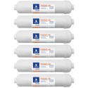 Scatola 6 filtri in linea Swan 10" carbone + Ag - F2533C-AG - Vista 1