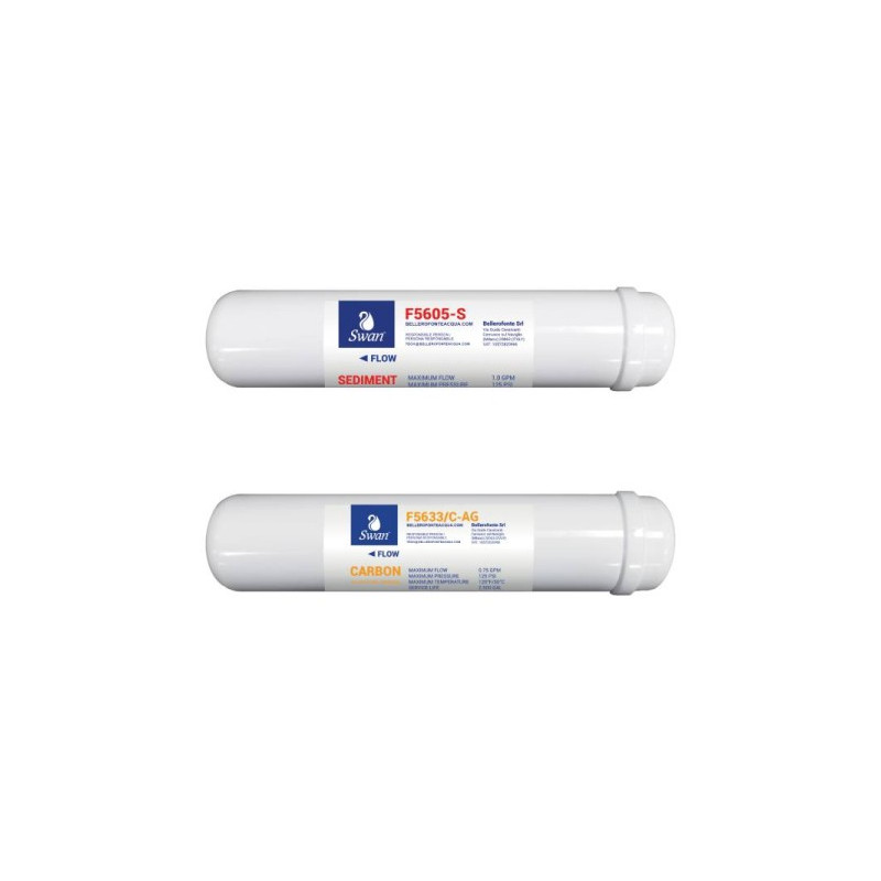 Set di filtrazione osmosi anti-batterico 12" - F5605S - F5633C-AG