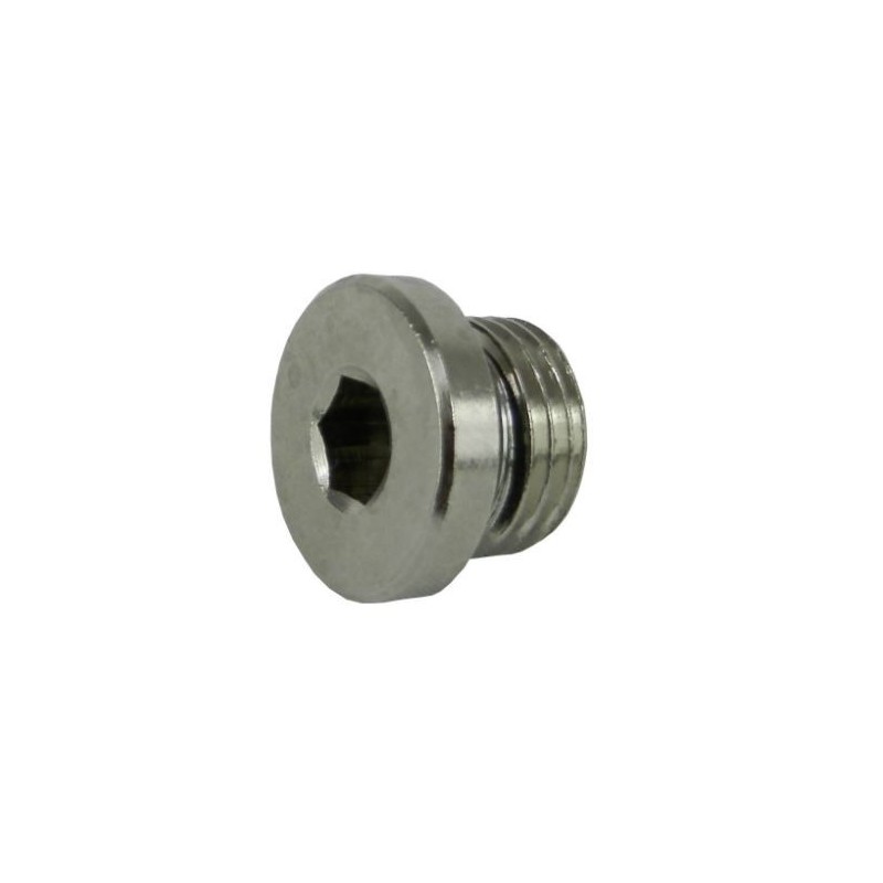 Tappo in ottone esagono incassato 1/2"
