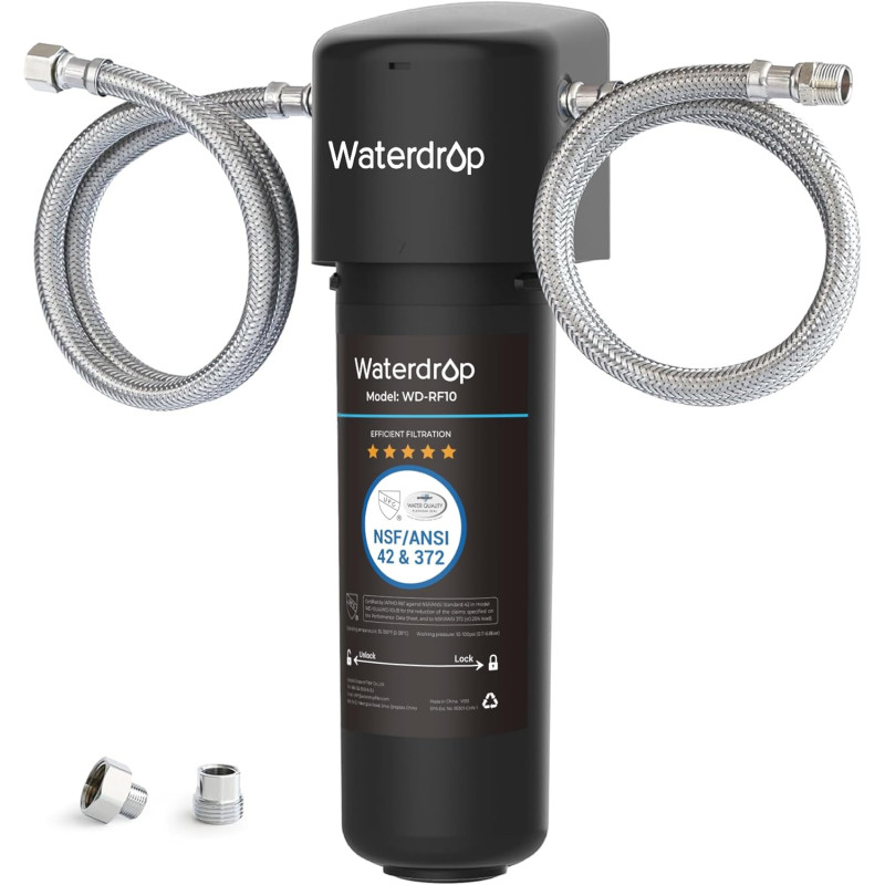 Waterdrop 10UA Filtro Acqua Sistema, depuratore acqua domestico per sotto bancone