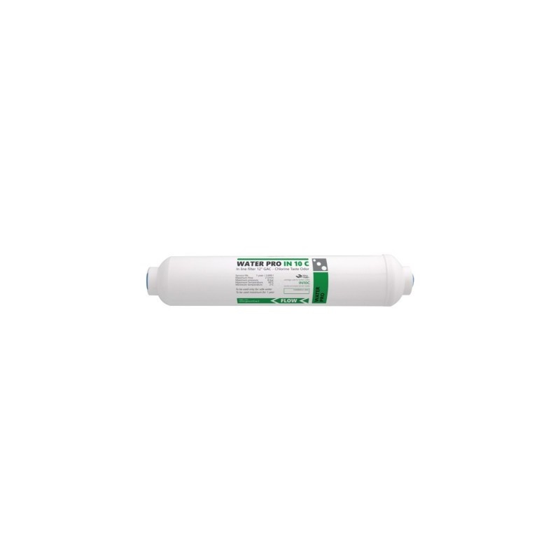 Waterpro IN10C/QC – filtro a carbone attivo 10” con innesto rapido 1/4”